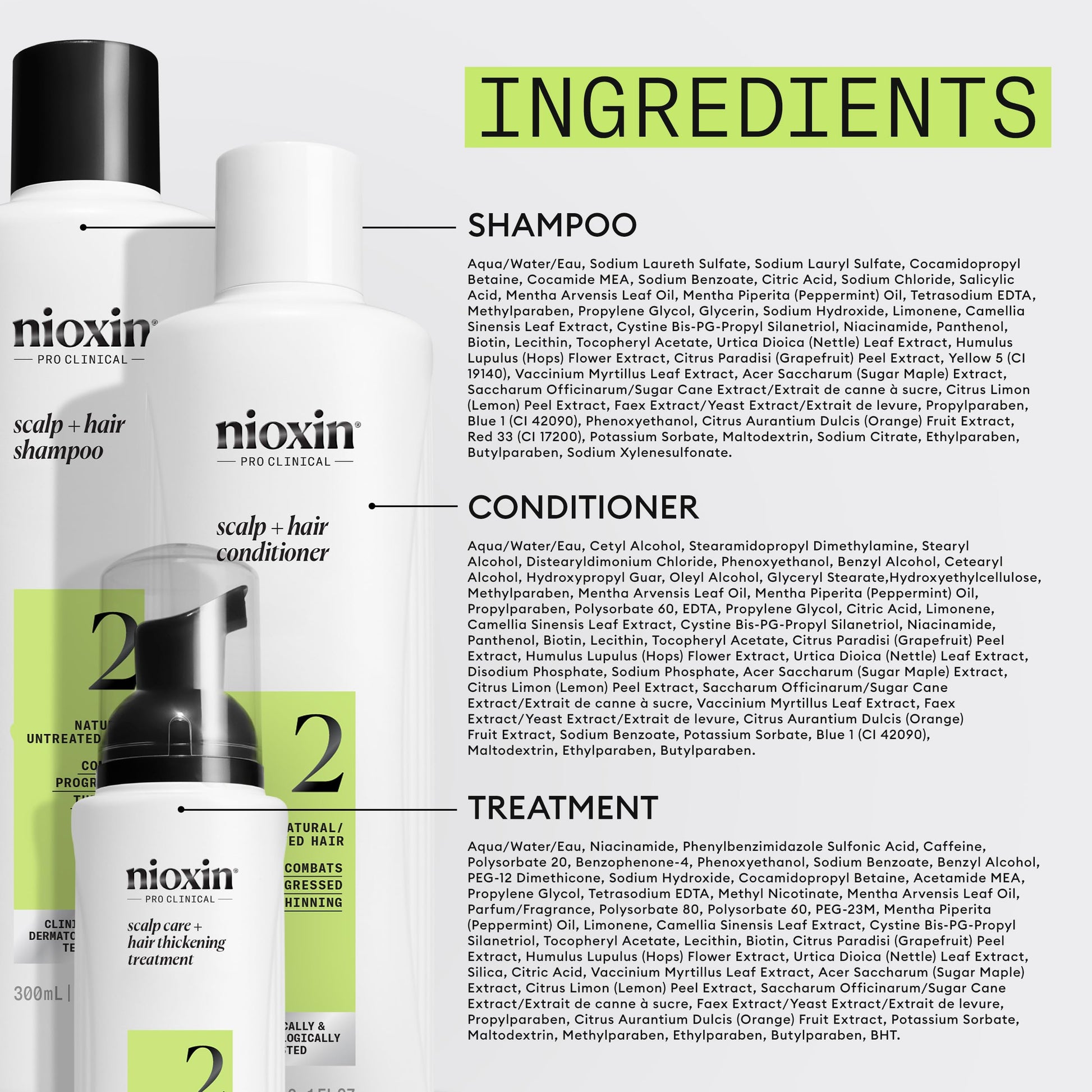 Nioxin Scalp + Hair Thickening System 2 - Hair Thickening System for Natural Hair with Progressed Thinning, Trial Size (Packaging May Vary) - Available at All In One Marketplace Canada