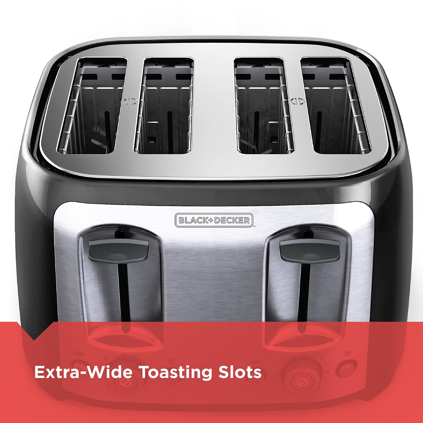 BLACK+DECKER Toaster, 4 Slice, Extra Wide Slots for Bagels and Artisan Breads, Black, TR1478BD 🍁 All In One Marketplace Canada