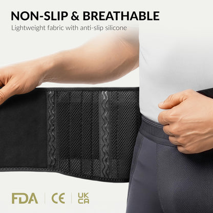 BraceUP Back Support, Back Brace for Men and Women - Lumbar Support Lower Back Belt for Back Pain Relief, Herniated Disc, Heavy lifting, with Dual Adjustable Straps (L/XL 90-110 cm) - Available at All In One Marketplace Canada