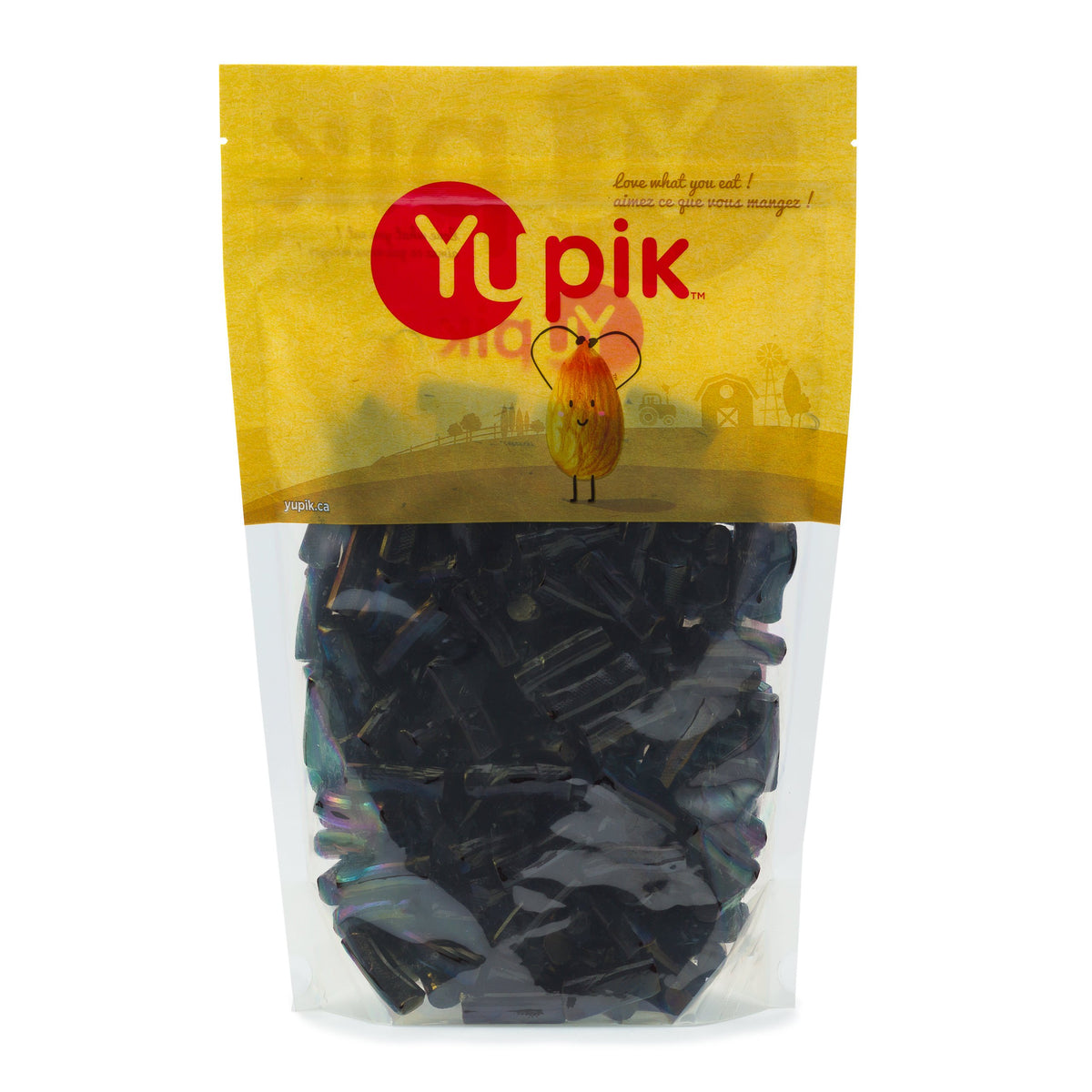 Bouchées de réglisse noire tendre finlandaise Yupik, 1 kg, paquet de 6, bonbons tendres et moelleux, saveur originale de réglisse sucrée, friandise amusante, collation délicieuse, friandises d'Halloween, idéal pour offrir en cadeau et pour les fêtes