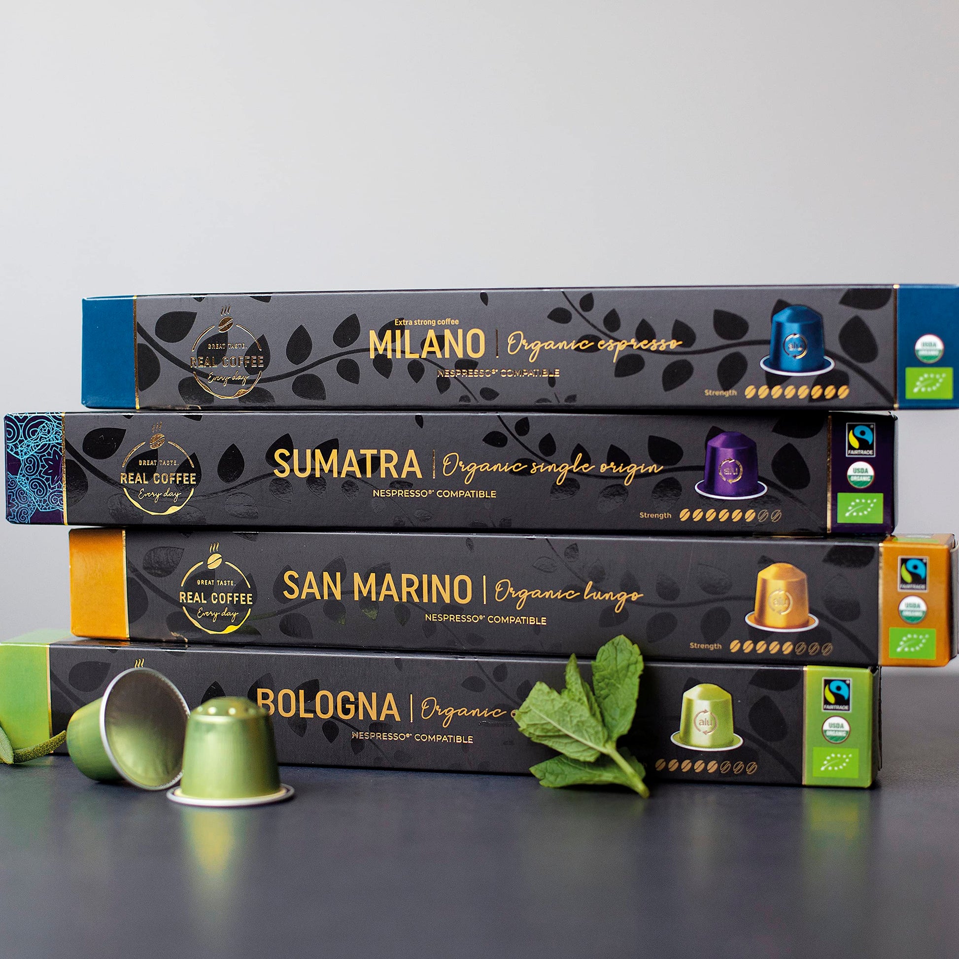 Nespresso OriginalLine Compatible Variety Pack | 100 Aluminum Capsules | 8 Italian Coffee Flavors