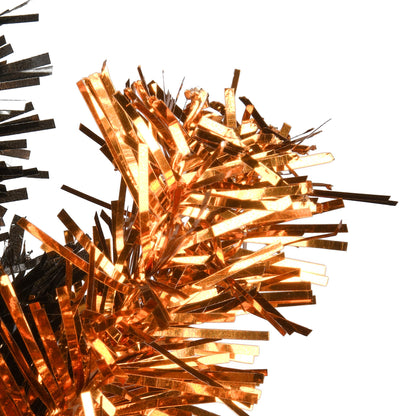 National Tree Company Tinsel Tree, Black, Orange, Halloween Collection, 24 in