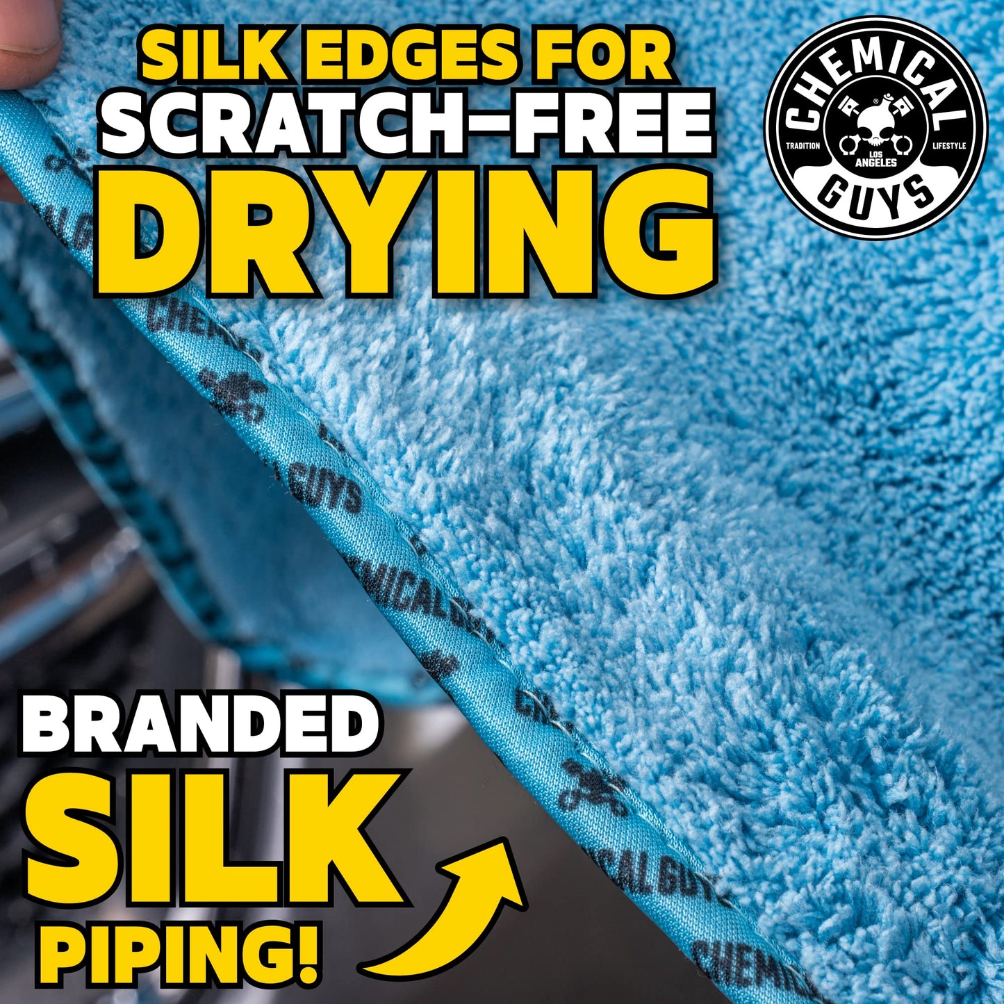 Chemical Guys Woolly Mammoth Microfiber Towel (36" x 25") Cars, Trucks, SUVs, RVs, Home, Pets, Messes, Blue Chemical Guys