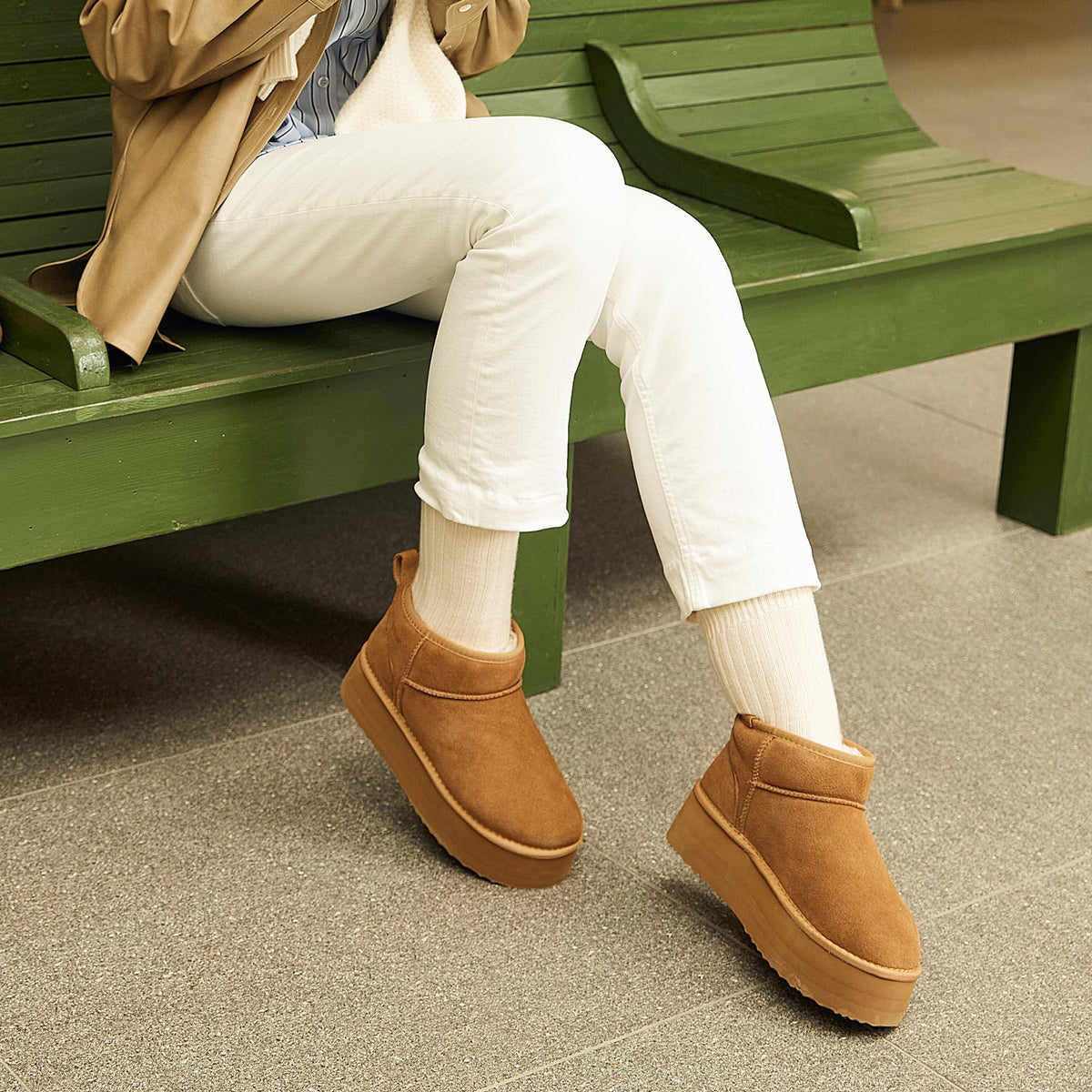 DREAM PAIRS Women's Platform Mini Winter Snow Boots,Chestnut,7 🍁 All In One Marketplace Canada