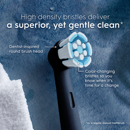 Oral-B iO Genuine Gentle Care Replacement Brush Heads, Black, 2ct Refills, 6 Month Supply, Compatible Exclusively with Oral-B iO Electric Toothbrushes, Not Compatible with any Other Series Including: Pro, Vitality, Smart, or Genius