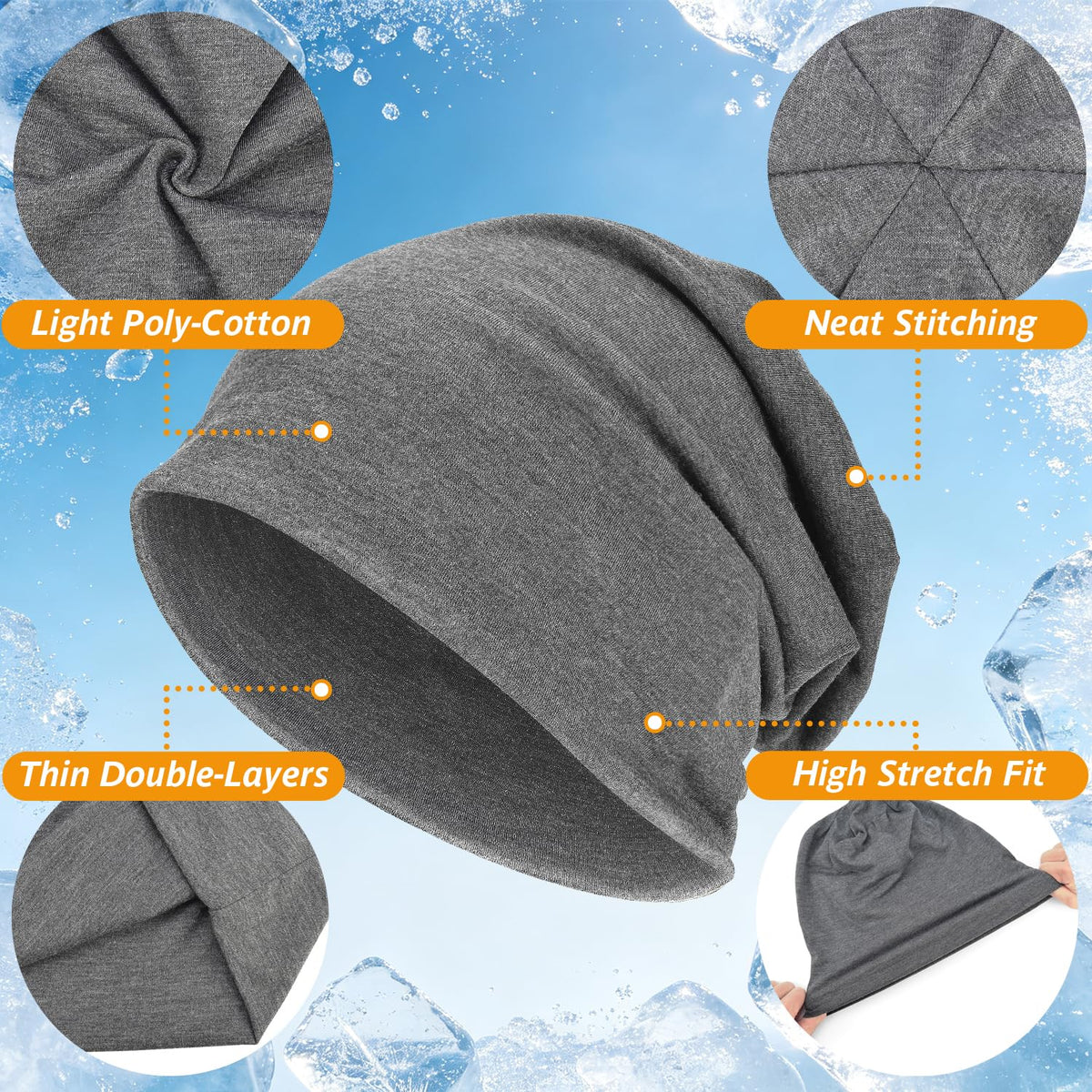 EINSKEY Slouchy Beanie for Men Women, Cotton Multipurpose Daily Headwear 🍁 All In One Marketplace Canada
