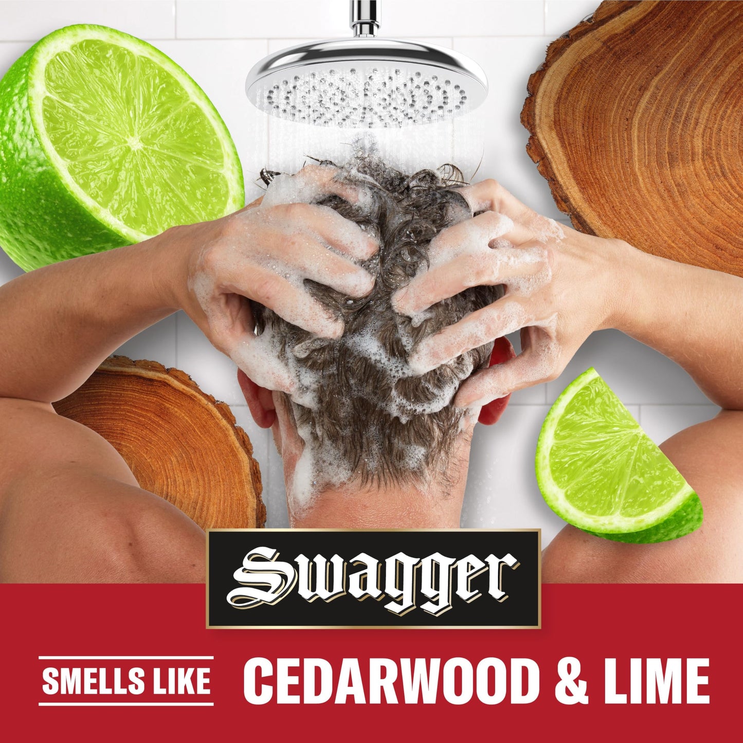 Old Spice Swagger 2in1 Shampoo and Conditioner for Men, Twin Pack, 1.73 L Total (865 mL Each) Old Spice