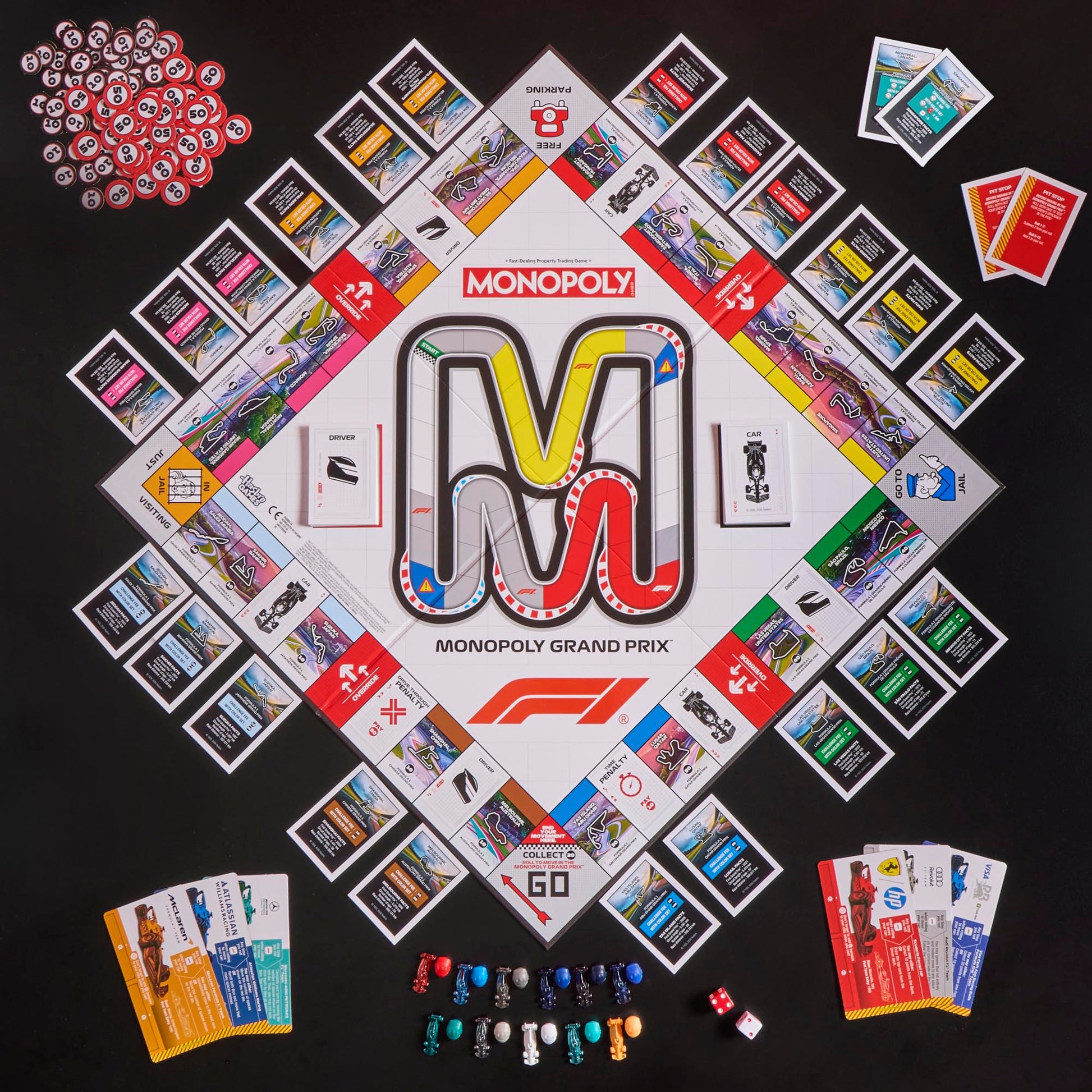 Monopoly F1 Edition Board Game | Officially Licensed Formula 1 Game | Family Games for Kids, Teens and Adults | 2-6 Players | 45 Mins. | Ages 8+ (English) Monopoly