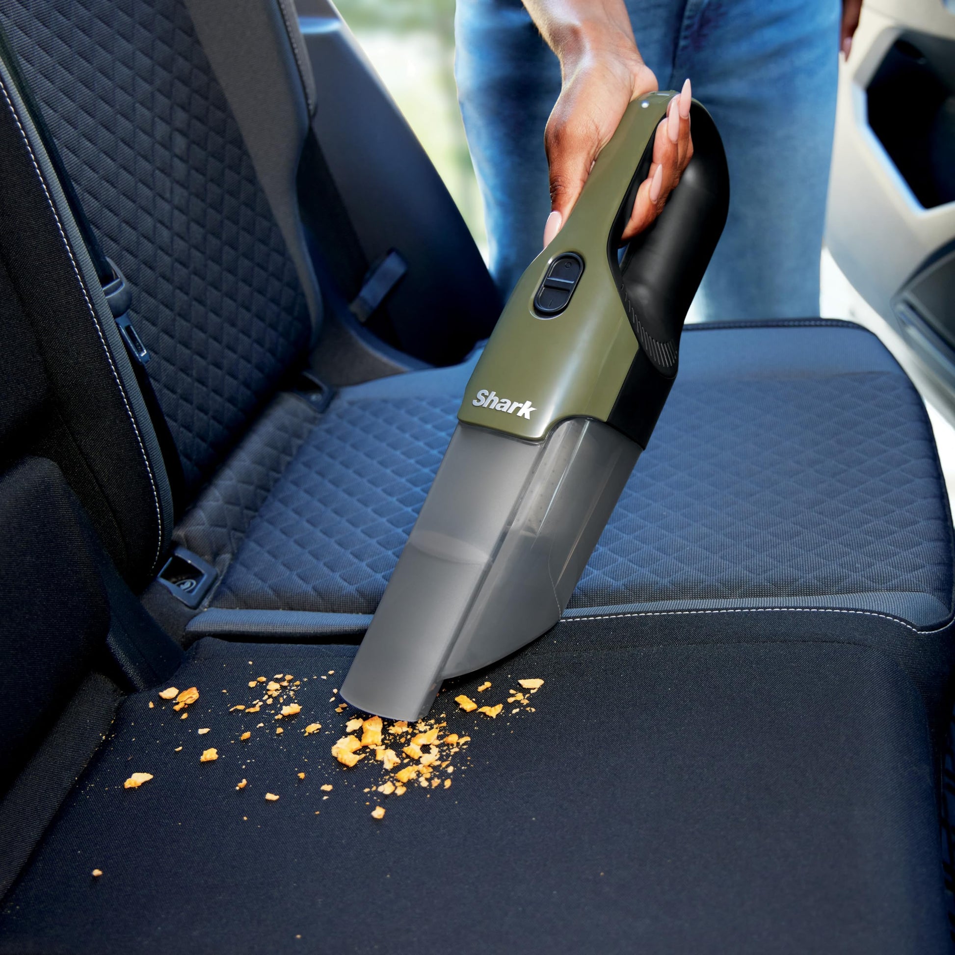 Shark Cyclone Handheld Vacuum - HyperVelocity Suction, Lightweight 1.6 lbs, XL Dust Cup, USB Charging, 8" Crevice Tool, Washable Filter, Green/Grey CH700C (Canadian Version) - Available at All In One Marketplace Canada