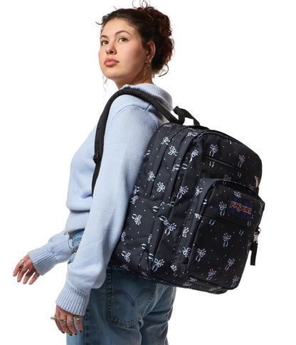 JanSport 34L Big Backpack - 15 Inch Laptop Sleeve, Pastel Petals Black