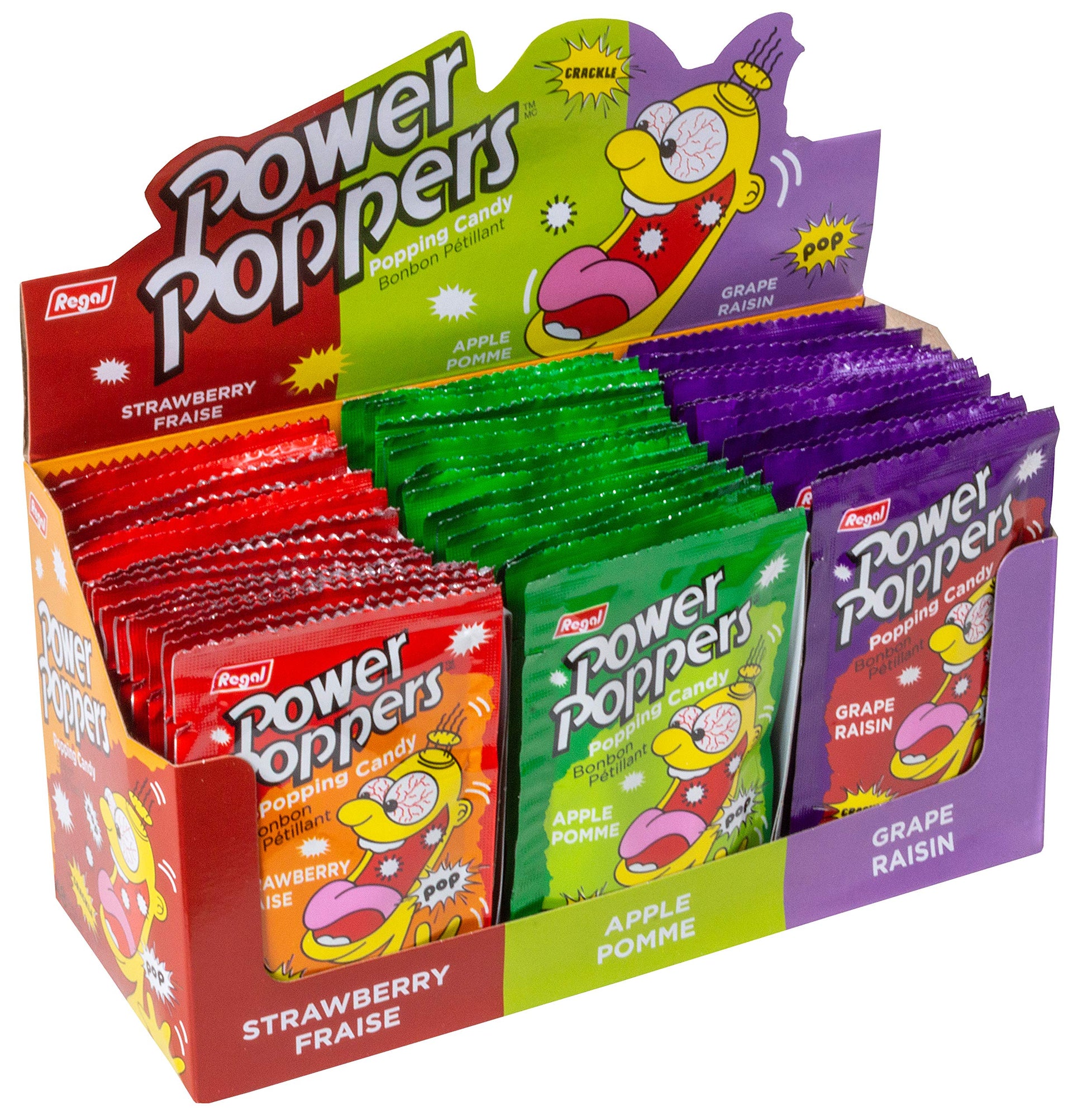 Regal Power Poppers Fizzing Candy, 5.5 g (48-Pack)