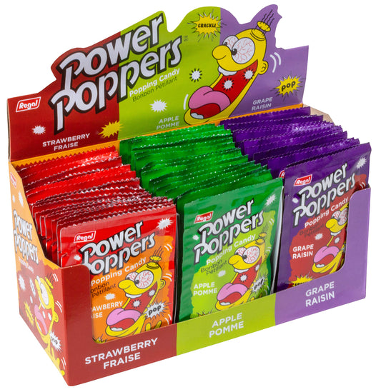 Regal Power Poppers Fizzing Candy, 5.5 g (48-Pack)