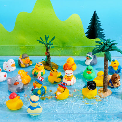 JOYIN 15 Pcs Easter Rubber Ducks, Random Assortment Mini Rubber Duckie Toys with Mesh Carry Bag for Kids Baby Bath Shower Toys, Birthday Gifts, Summer Beach Pool Activity, ,Holiday Party Favors 🍁 All In One Marketplace Canada