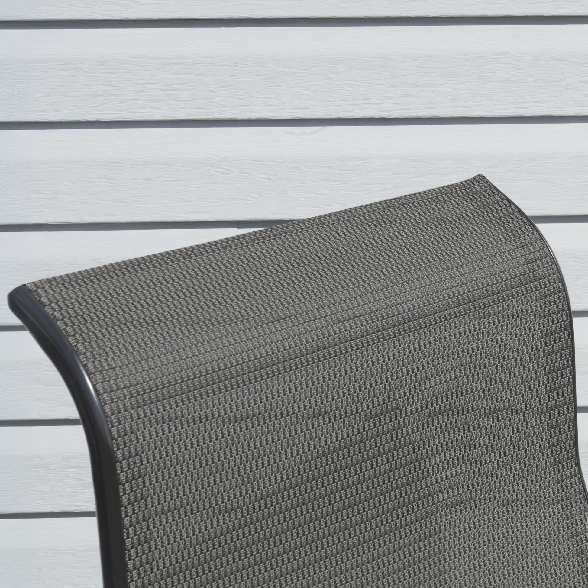 Sojag Belle Patio Glider Chair with Heavy-Duty Steel Frame and PVC-Coated Fabric, Easy-Glide Outdoor Patio Rocking Chair, Dark Grey Sojag
