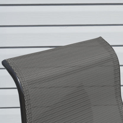 Sojag Belle Patio Glider Chair with Heavy-Duty Steel Frame and PVC-Coated Fabric, Easy-Glide Outdoor Patio Rocking Chair, Dark Grey Sojag