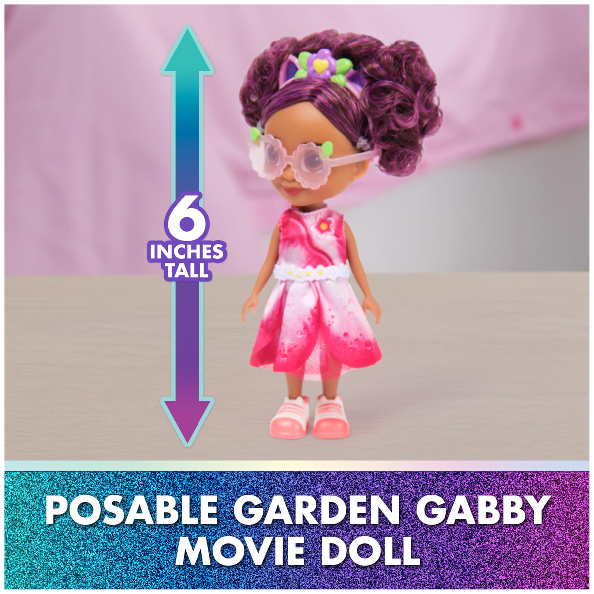 Gabby's Dollhouse: The Movie, Gabby's Garden Friends Pack with 6-Inch Gabby Doll, 4 Toy Figures & Accessories, Kids Toys for Girls & Boys Ages 3 and Up