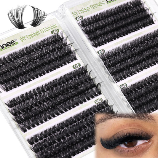 D Curl Cluster Eyelash Extensions 480Pcs Volume Lash Extensions DIY Eyelash Extensions for Beginners Wispy Eyelash Clusters Natural Fluffy Individual Lashes Clusters (60D 80D 100D Mixed, 10-16MM) - Available at All In One Marketplace Canada