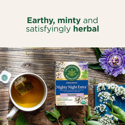 Traditional Medicinals Organic Nighty Night Extra Herbal Sleep Tea - 6 Pack (96 Tea Bags)