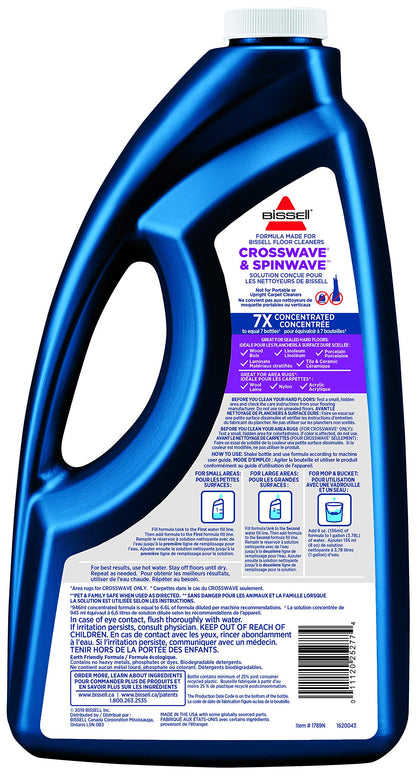 BISSELL Multi-Surface Formula for CrossWave & SpinWave, Wet/Dry Vacuum Solution (64oz), 1789N - Available at All In One Marketplace Canada