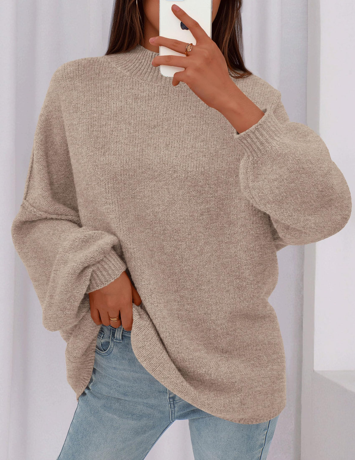 PRETTYGARDEN Women's Oversized Sweaters Fall Clothes Camel,M 🍁 All In One Marketplace Canada