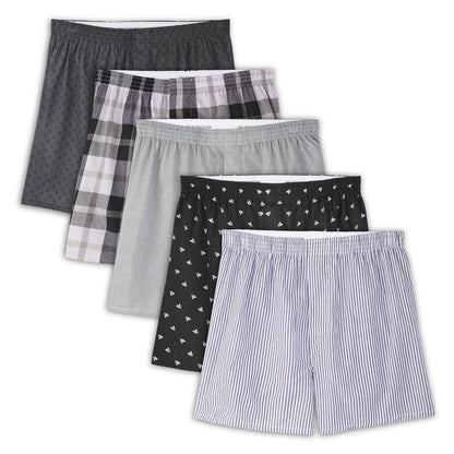 Fruit of the Loom Mens Comfort Casual Boxer Shorts, Assorted Colours, Small US