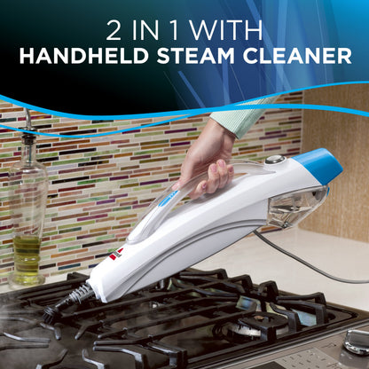 BISSELL PowerEdge 2-in-1 Steam Mop, White/Blue, 2078C