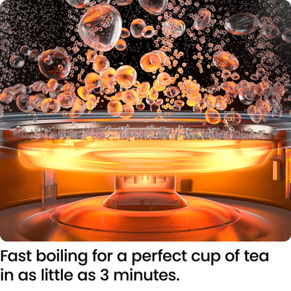 Chefman Electric Kettle, 1.8L 1500W, Hot Water Boiler, Removable Lid for Easy Cleaning, Auto Shut Off, Boil-Dry Protection, Stainless Steel Filter, BPA Free, Borosilicate Glass Electric Tea Kettle - Available at All In One Marketplace Canada