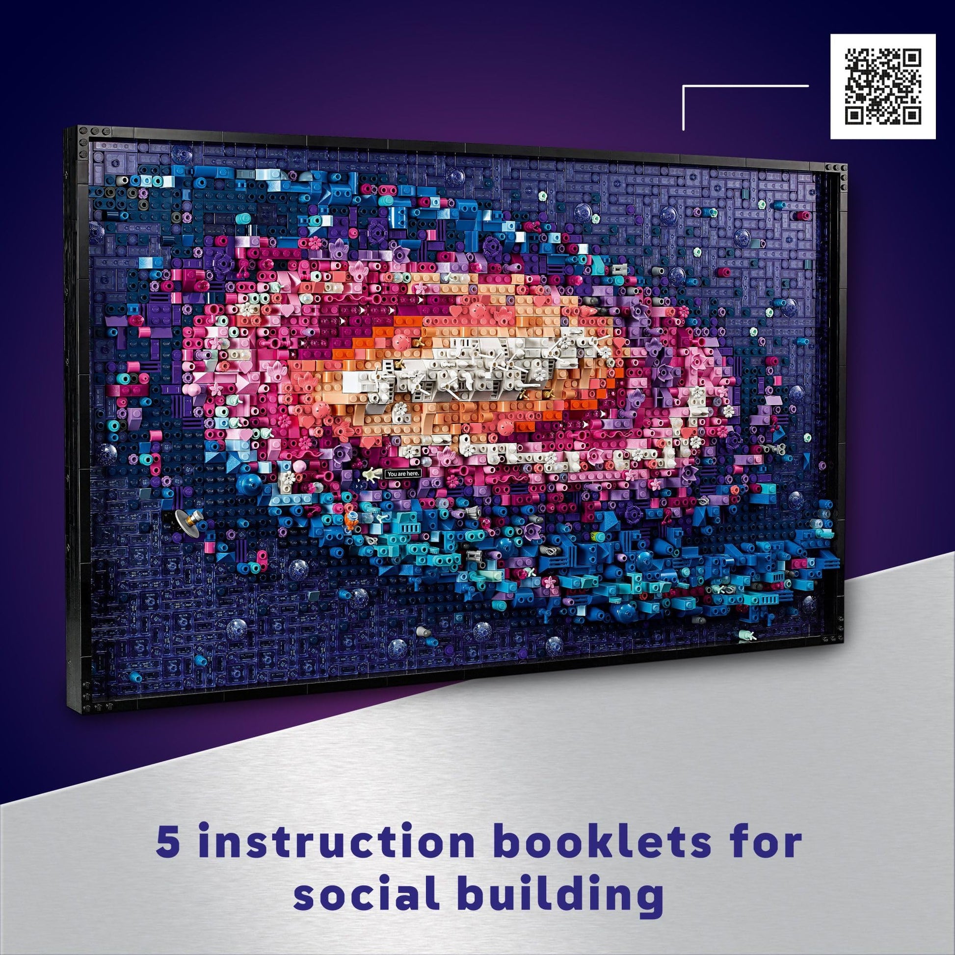 LEGO Art The Milky Way Galaxy Wall Art Décor, Space and Astronomy Gift, Building Set for Adults, Creative Activity for Art and Design Lovers, Home Décor Ideas for Living Room, 31212 LEGO