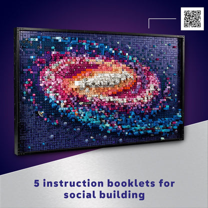LEGO Art The Milky Way Galaxy Wall Art Décor, Space and Astronomy Gift, Building Set for Adults, Creative Activity for Art and Design Lovers, Home Décor Ideas for Living Room, 31212 LEGO