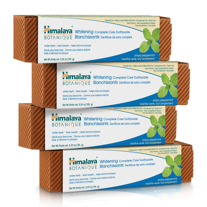Himalaya Botanique Complete Care Whitening Toothpaste Peppermint 150g 4Pack 🍁 All In One Marketplace Canada