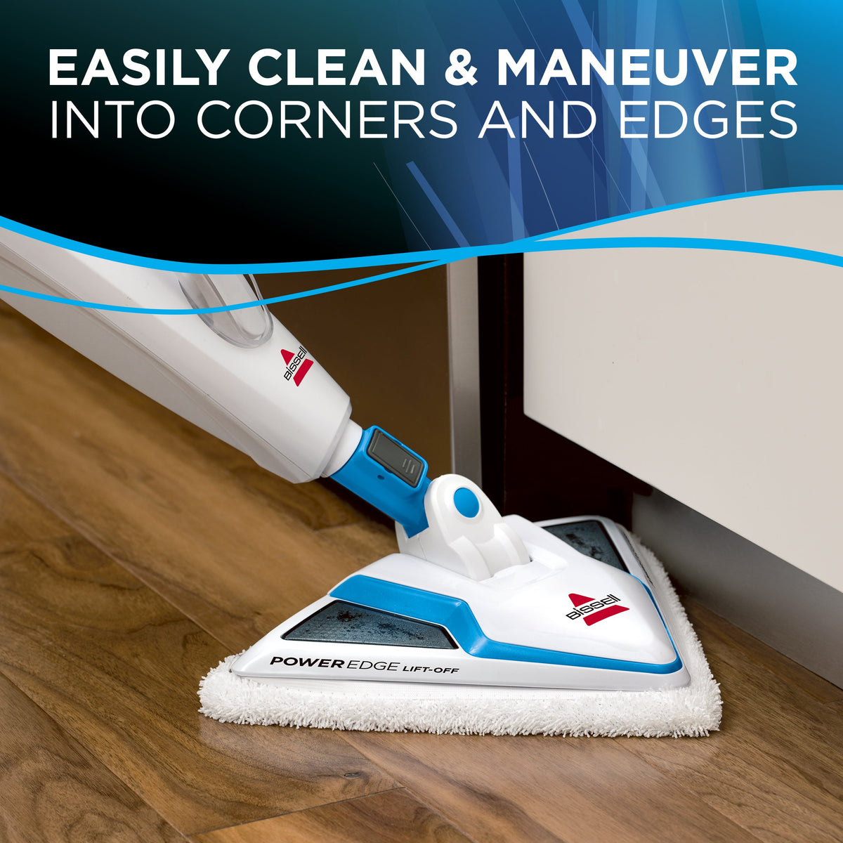 BISSELL PowerEdge 2-in-1 Steam Mop, White/Blue, 2078C