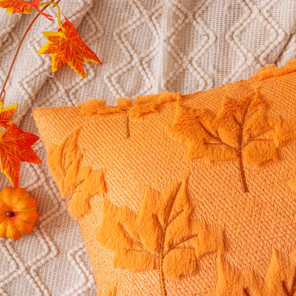 AQOTHES Maple Leaf Fall Orange Throw Pillow Covers 18x18 Inch Set of 2 🍁 All In One Marketplace Canada