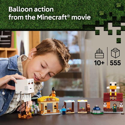 LEGO Minecraft The Ghast Balloon Village Attack- Toy Building Set for Kids, Girls and Boys Ages 10+ - Includes Steve, Natalie, and Dawn Minifigures - Birthday Gift Idea - 21273 LEGO