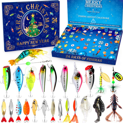 PLUSINNO 24 Days Fishing Advent Calendar 2026, Fishing Lures Gift for Men 🍁 All In One Marketplace Canada