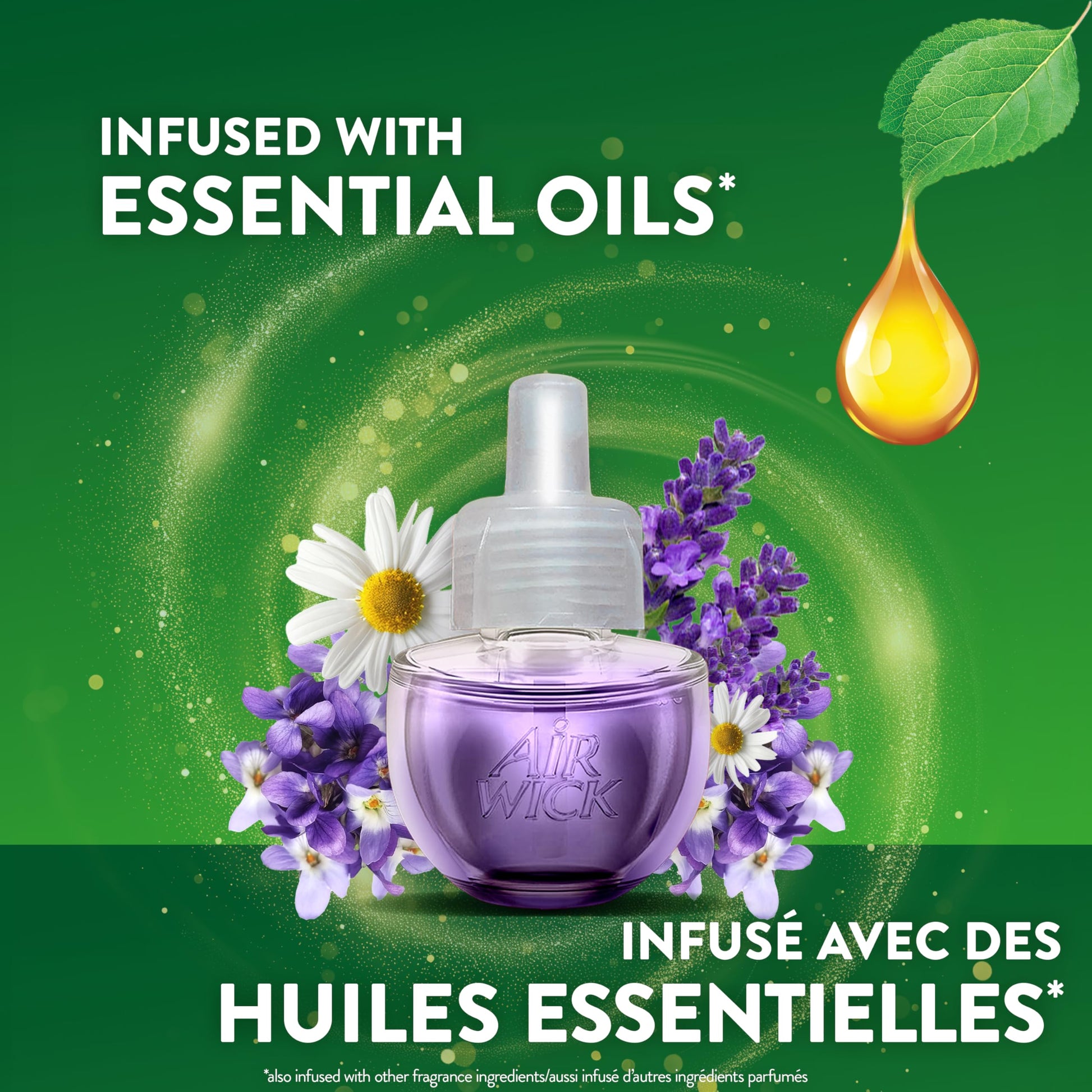 Air Wick Plug in Scented Oil Refills, Lavender and Chamomile, Eco Friendly, Essential Oils, Air Freshener, 0.67 Fl Oz (Pack of 10)