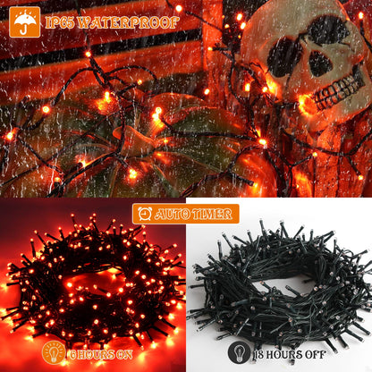 MZD8391 105FT 300LED Halloween Light, Orange Purple Christmas Light 🍁 All In One Marketplace Canada