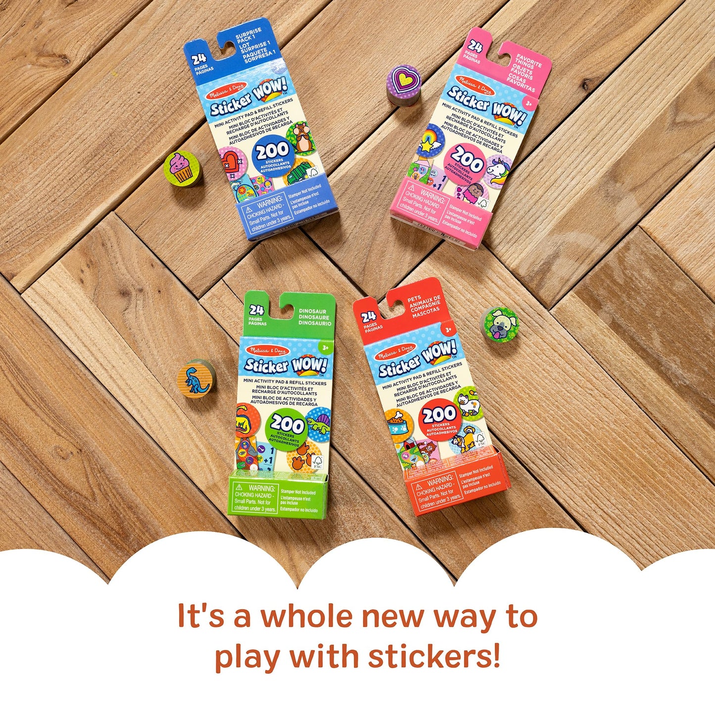 Melissa & Doug Sticker WOW! Mini Activity Pad & Refill Stickers 4-Pack Set 🍁 All In One Marketplace Canada