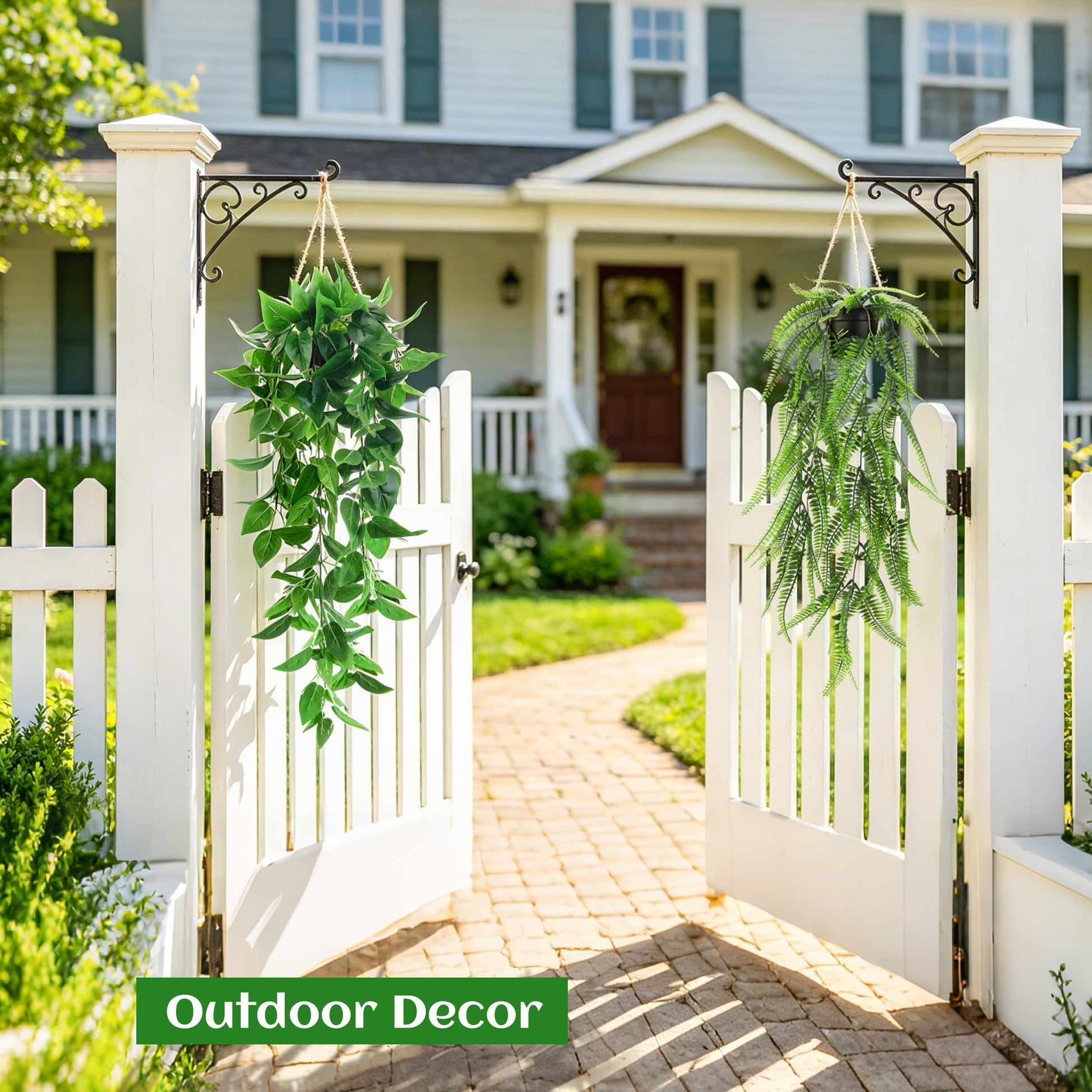 Der Rose 4Pcs Fake Plants, Artificial Plants Fake Hanging Plants for Boho Home Bathroom Bedroom Living Room Office Wall Shelf Decor Indoor Outdoor - Available at All In One Marketplace Canada