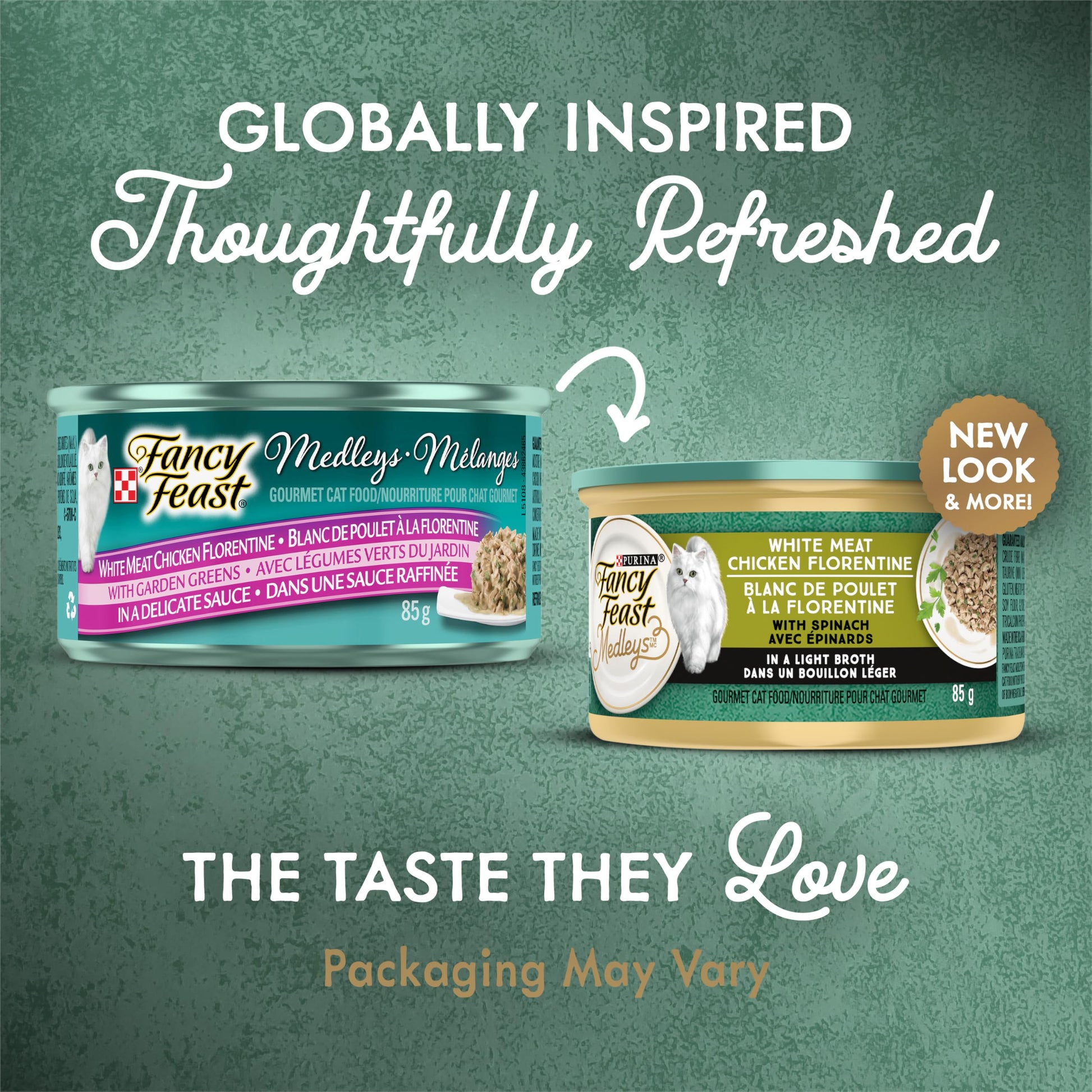 Fancy Feast Medleys Wet Cat Food, White Meat Chicken Florentine - 85 g Can (24 Pack) Fancy Feast