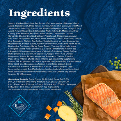 Blue Buffalo Wilderness with Salmon High Protein Grain Free Dry Dog Food for Adult Dogs, 34% Protein, Supports Immunity with Antioxidant-Rich LifeSource Bits 10.8 Kg/24lbs Bag 🍁 All In One Marketplace Canada