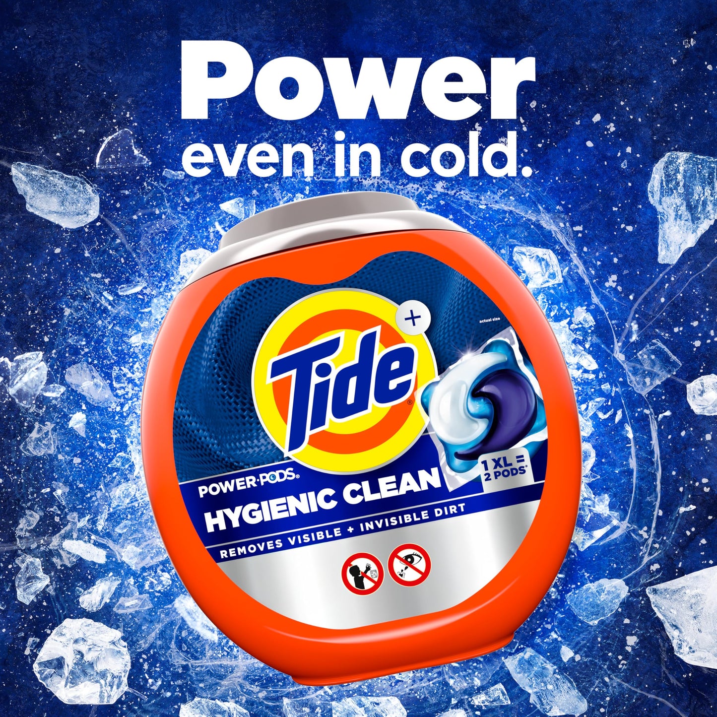 Tide Hygienic Clean Power PODS Laundry Detergent Pacs, Original Scent, 63 Count, Removes Visible and Invisible Dirt, laundry soap detergent pacs - Available at All In One Marketplace Canada