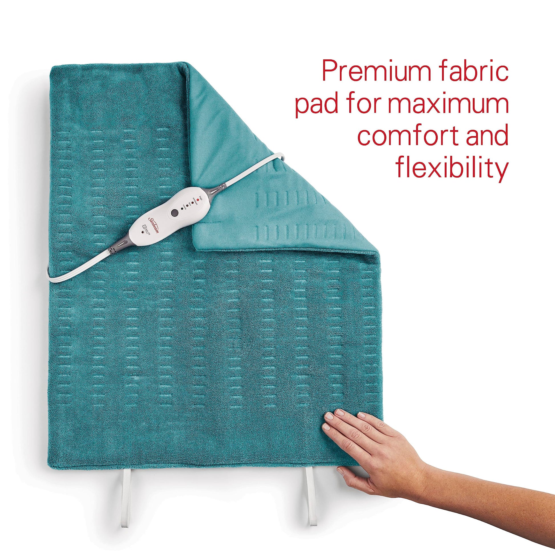 Sunbeam Premium XXL Size Heating Pad with Compact Storage | Electric Heating Pad for Back Pain & Larger Muscle Groups | 4 Heat Settings | 2 Hour Auto Shutoff | Moist Heat Option | 20 x 24 inch - Available at All In One Marketplace Canada