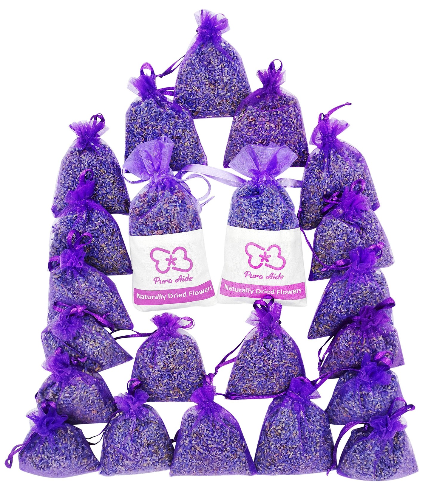Pura Aide Lavender Sachets Pre-Filled for Refreshing Drawers Closets Dressers Shoe Boxes Wedding Toss Home Fragrance Fresh Scents (Pack of 22) - Available at All In One Marketplace Canada