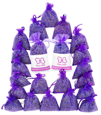 Pura Aide Lavender Sachets Pre-Filled for Refreshing Drawers Closets Dressers Shoe Boxes Wedding Toss Home Fragrance Fresh Scents (Pack of 22) - Available at All In One Marketplace Canada