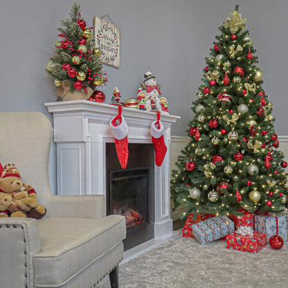 National Tree Company 7.5 ft (2.3m) Unlit North Valley Spruce Artificial Christmas Tree, 1,346 Tips, Includes Stand, Green