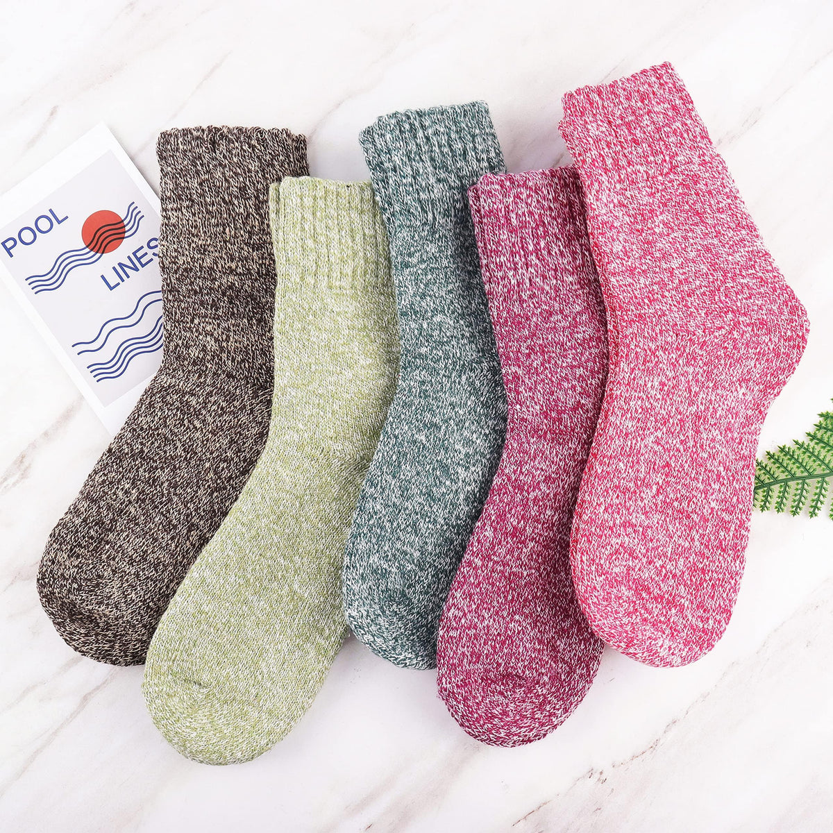 Jeasona 5 Pairs Socks for Women Winter Warm Wool Thermal Thick Crew 🍁 All In One Marketplace Canada