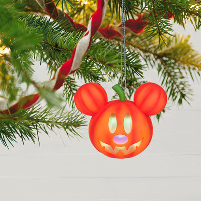 Ornement Hallmark Keepsake Halloween 2023, Mickey Mouse de Disney, citrouille mystérieuse de Mickey avec lumière, cadeaux pour les fans de Disney