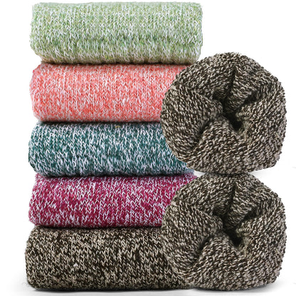 Jeasona 5 Pairs Socks for Women Winter Warm Wool Thermal Thick Crew 🍁 All In One Marketplace Canada