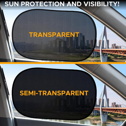 EcoNour Car Window Shades for Baby (4 Pack) - 20"x12" | Sun Shade for Car Window for Kids | Shades for Side Windows | Automotive Sun Protection from UV and Sun Glare | Baby Accessories
