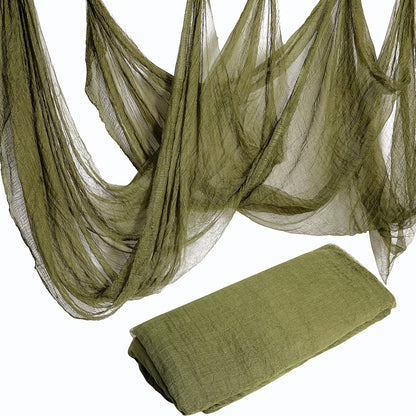 RunNico 400" x 71" Halloween Creepy Cloth - Spooky Gauze Fabric - Green - Halloween Pattern - Stretchable - Polyester - Hand Wash Only - Outdoor-Holiday Decorations 🍁 All In One Marketplace Canada